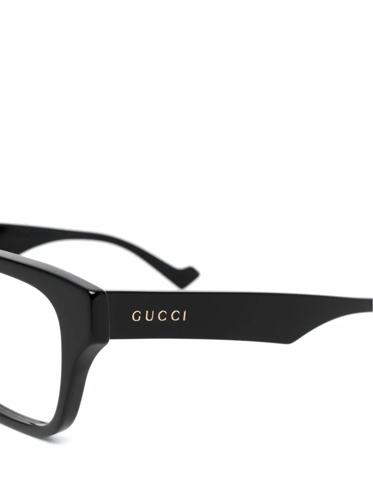 Gucci Eyewear レクタンギュラーフレームのクリアレンズ眼鏡 - Black - 画像3