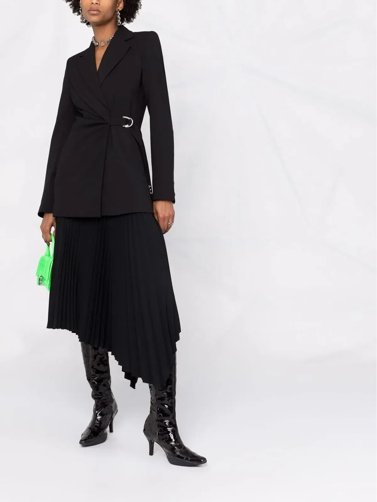 Off-White Dリングバックルファスニング ブレザー - 画像2