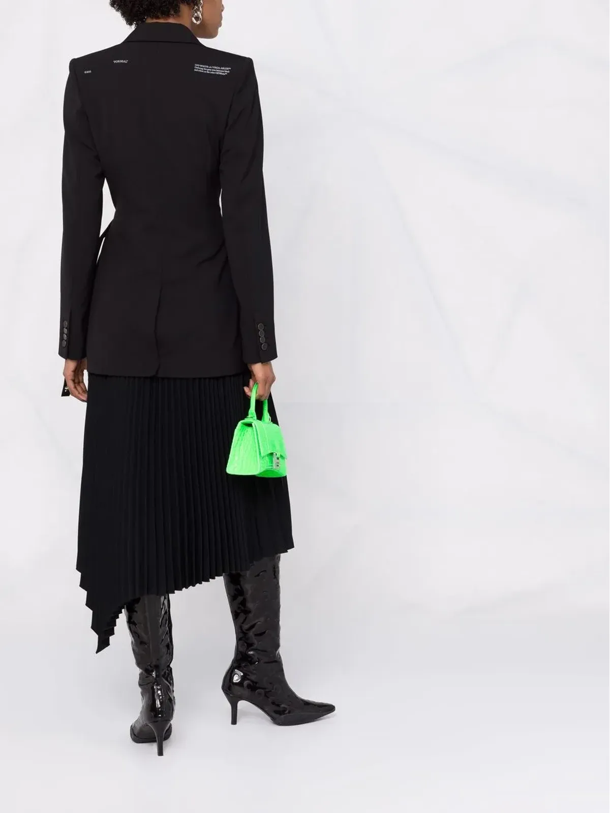 Off-White Dリングバックルファスニング ブレザー - 画像4