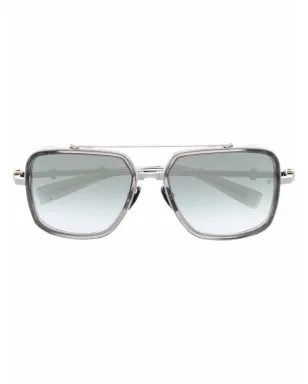 Balmain Eyewear オフィシエ スクエアフレーム サングラス - グレー - サムネイル1
