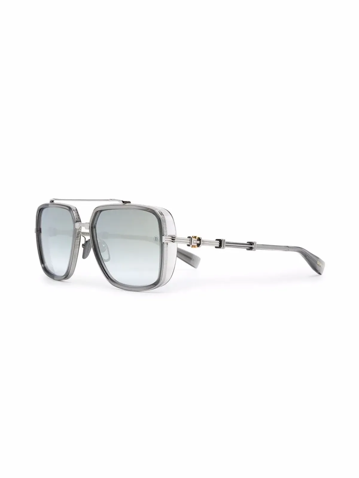 Balmain Eyewear オフィシエ スクエアフレーム サングラス - グレー - 画像2