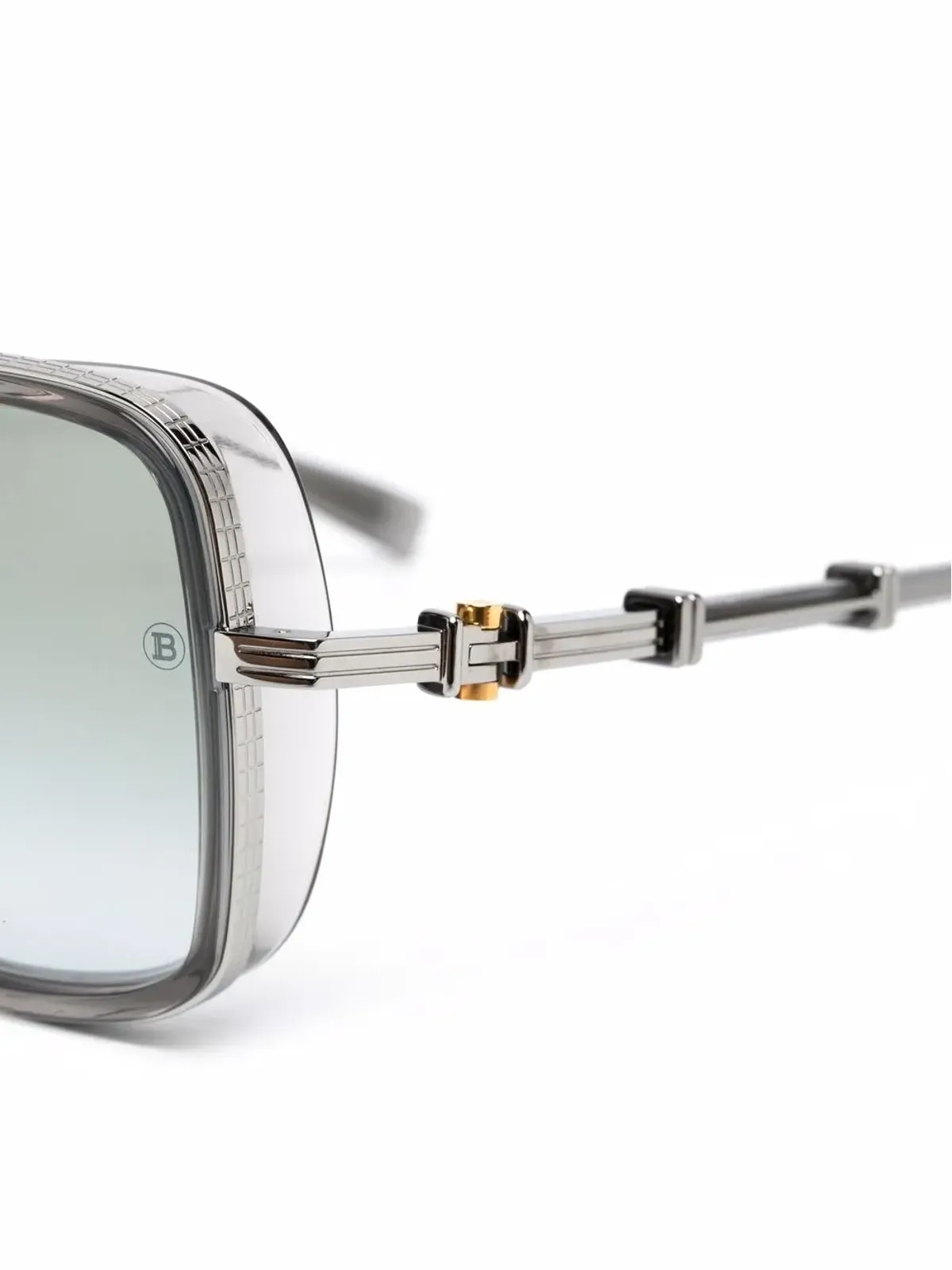 Balmain Eyewear オフィシエ スクエアフレーム サングラス - グレー - 画像3