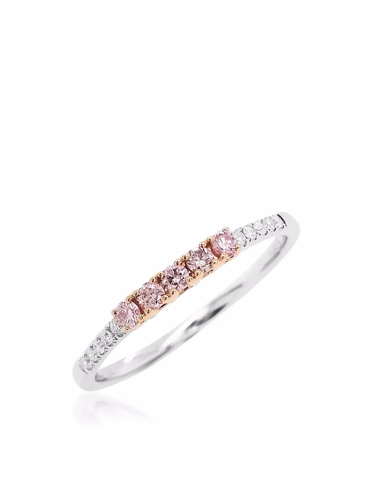 HYT Jewelry 18Kゴールド アーガイル ピンク ダイヤモンド エンゲージメントリング - 画像2