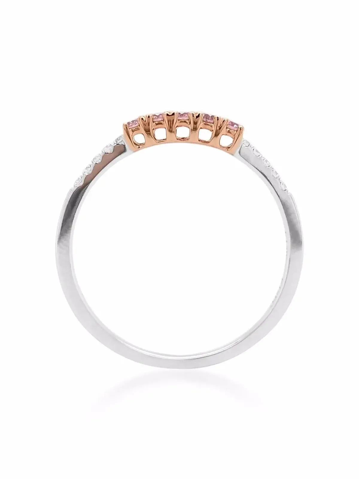 HYT Jewelry 18Kゴールド アーガイル ピンク ダイヤモンド エンゲージメントリング - 画像4