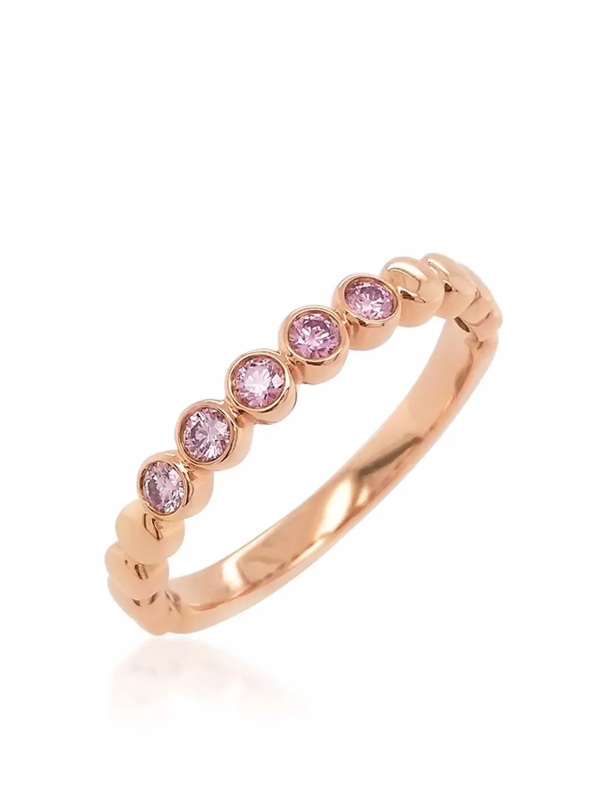 HYT Jewelry 18kt ローズゴールド アーガイル ピンク ダイヤモンド リング - 画像2