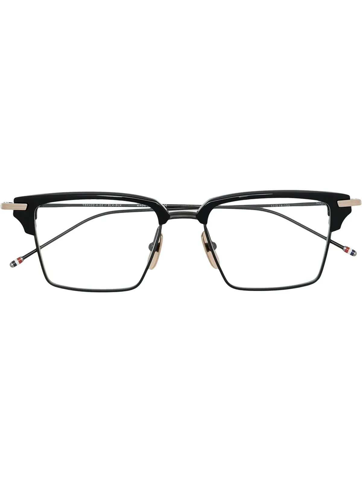 Thom Browne Eyewear TB422ウェイファラー型メガネ - 画像1