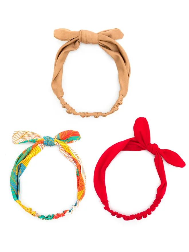Amir Slama Amir Slama knot-detail headband set - Multicolourの商品画像