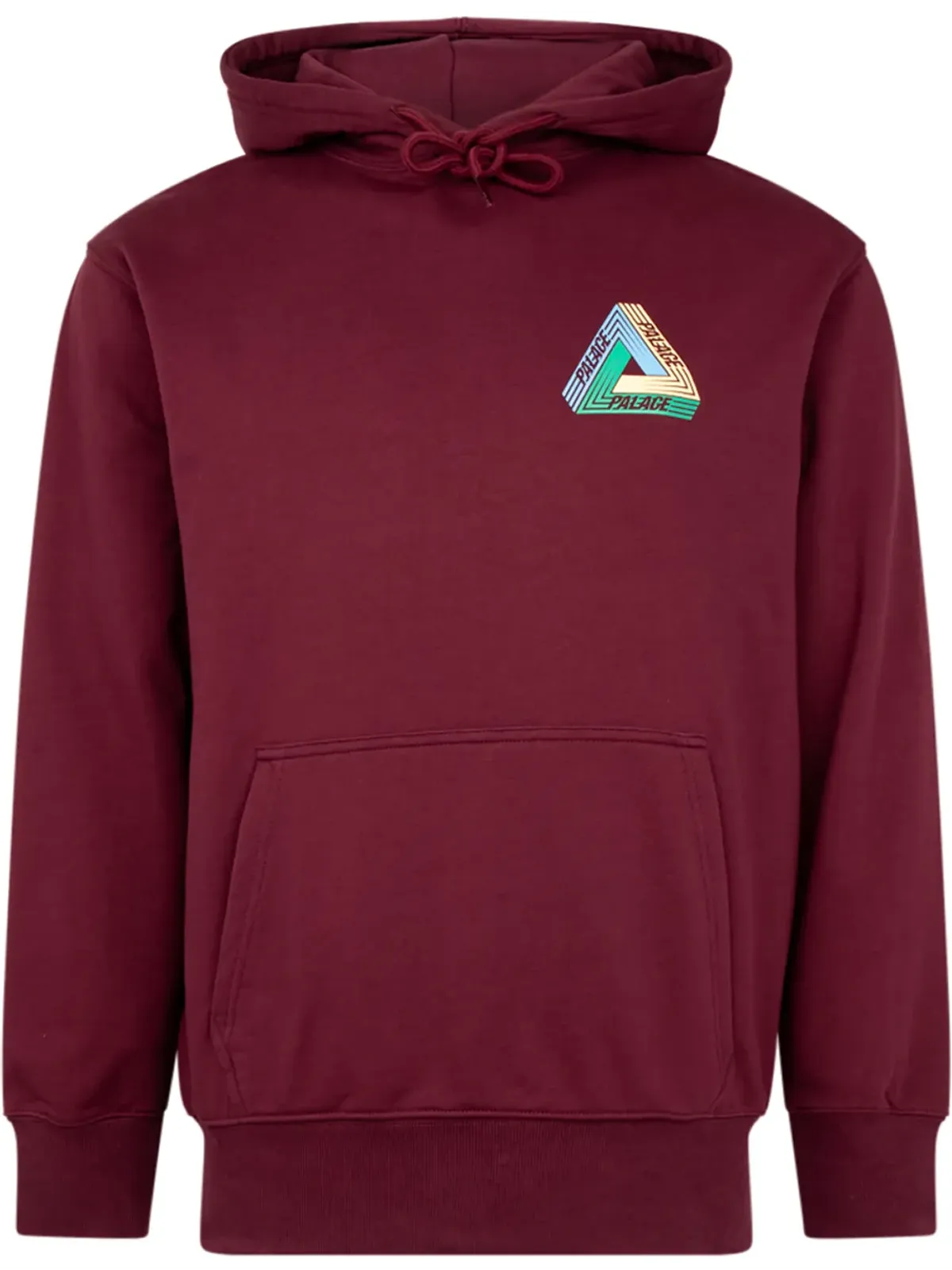 Palace Tri-Dart バーガンディ ドローコード付きフーディ - 画像1