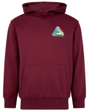 Palace Tri-Dart バーガンディ ドローコード付きフーディ - サムネイル1