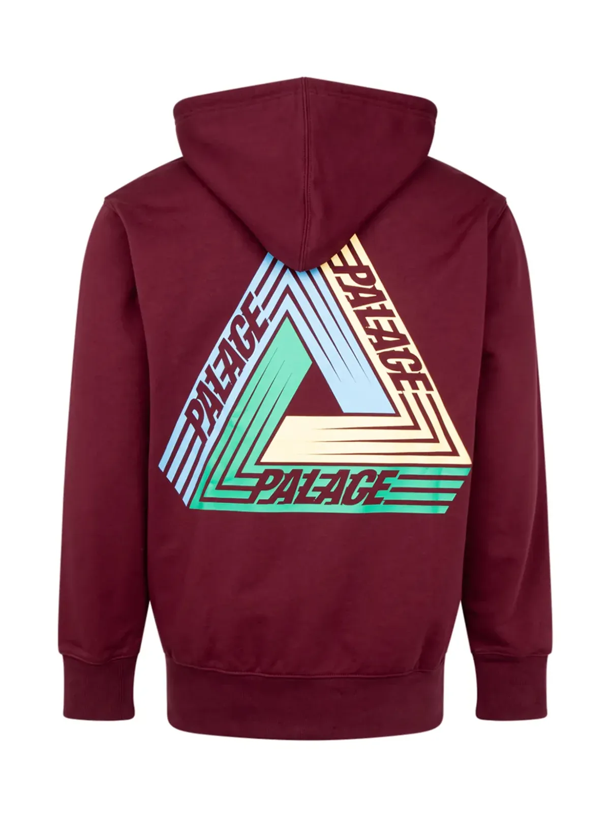 Palace Tri-Dart バーガンディ ドローコード付きフーディ - 画像2