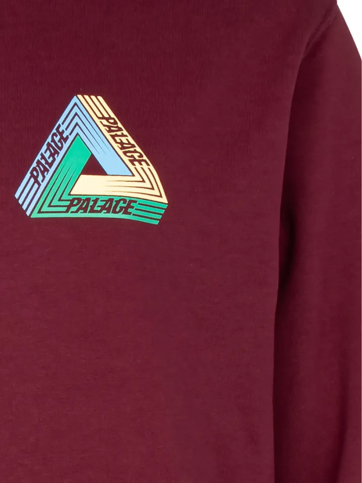 Palace Tri-Dart バーガンディ ドローコード付きフーディ - 画像3