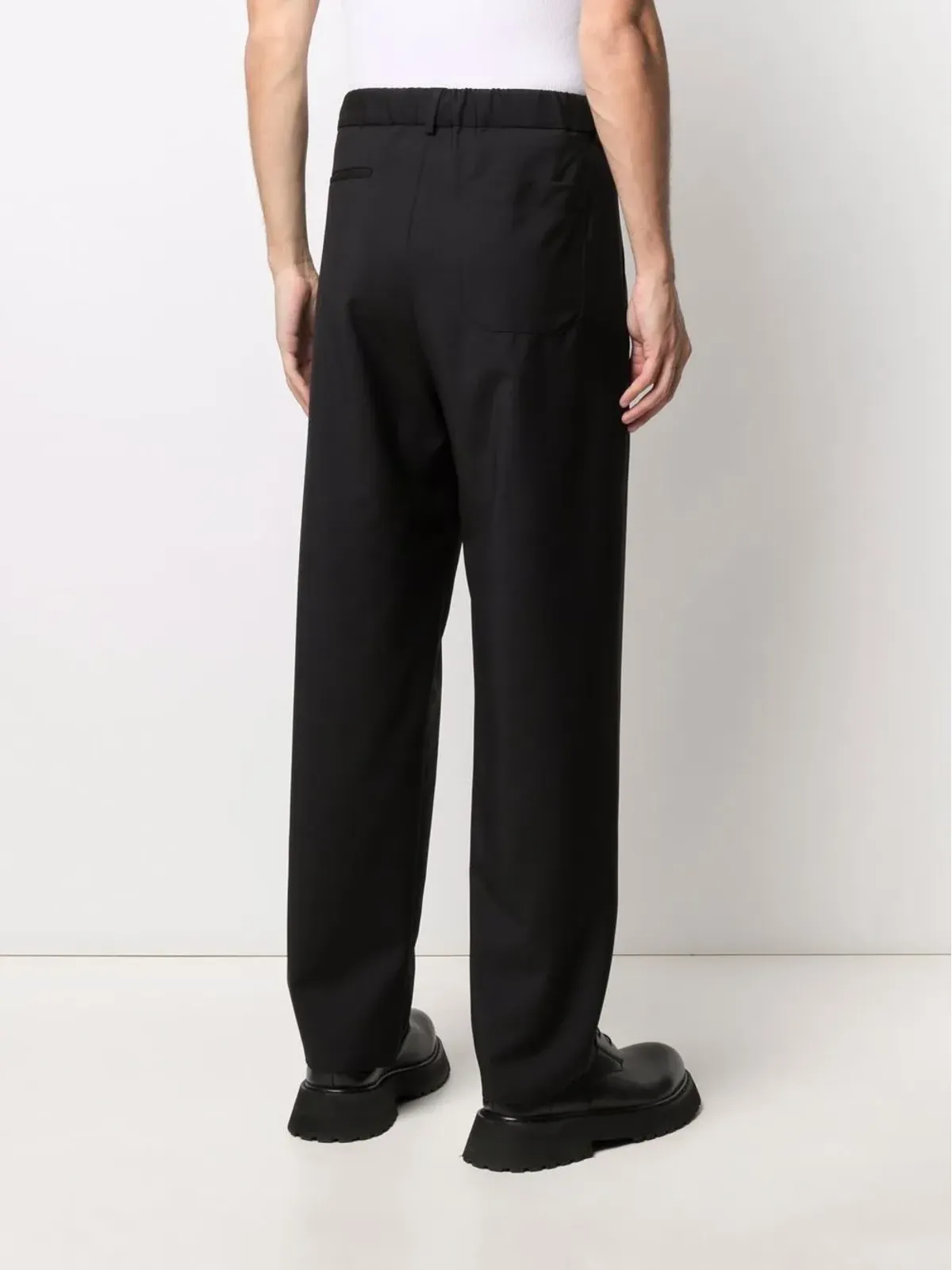 Valentino Garavani ブラックのテーラードストレートパンツ - 画像4