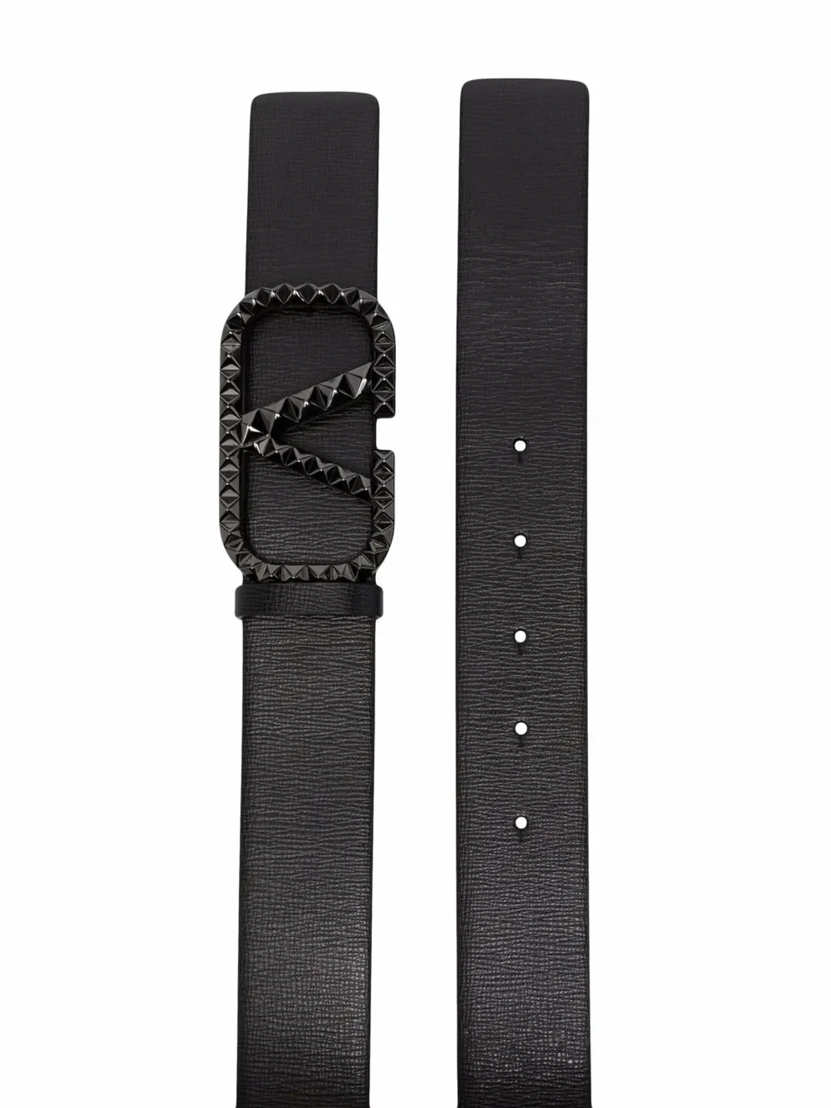 Valentino Garavani スタッズドロゴバックル レザーベルト - ブラック - 画像2