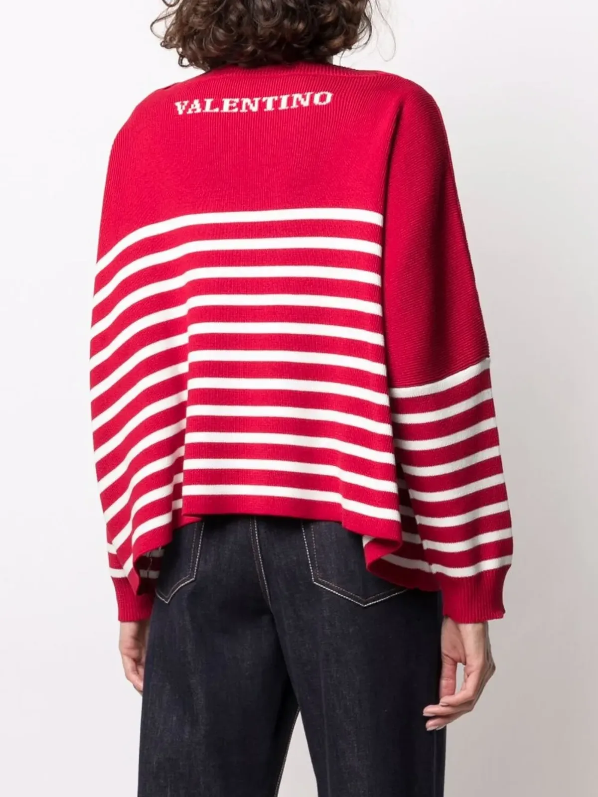Valentino Garavani 横縞ニットセーター - 画像4