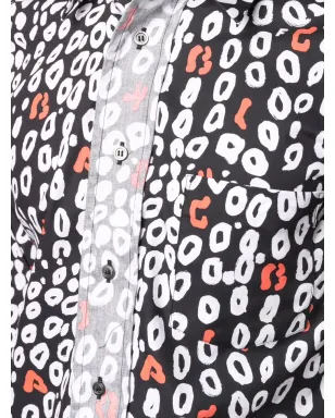 Black Comme Des Garçons ヒョウ柄コットンシャツ - サムネイル5