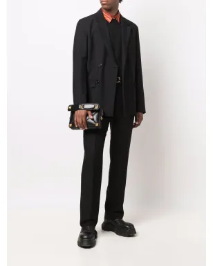 Valentino Garavani ローマンスタッド ダイヤモンドキルティング クラッチバッグ ブラック - サムネイル2