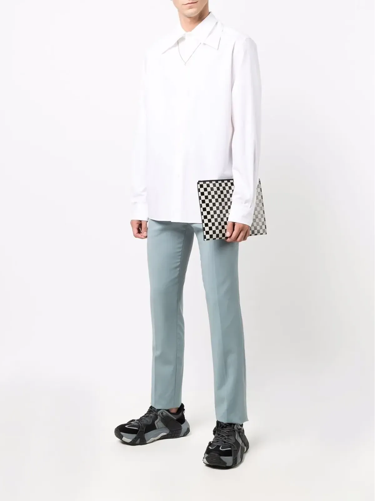 Valentino Garavani スプレッドカラー コットンポプリン シャツ - 画像2