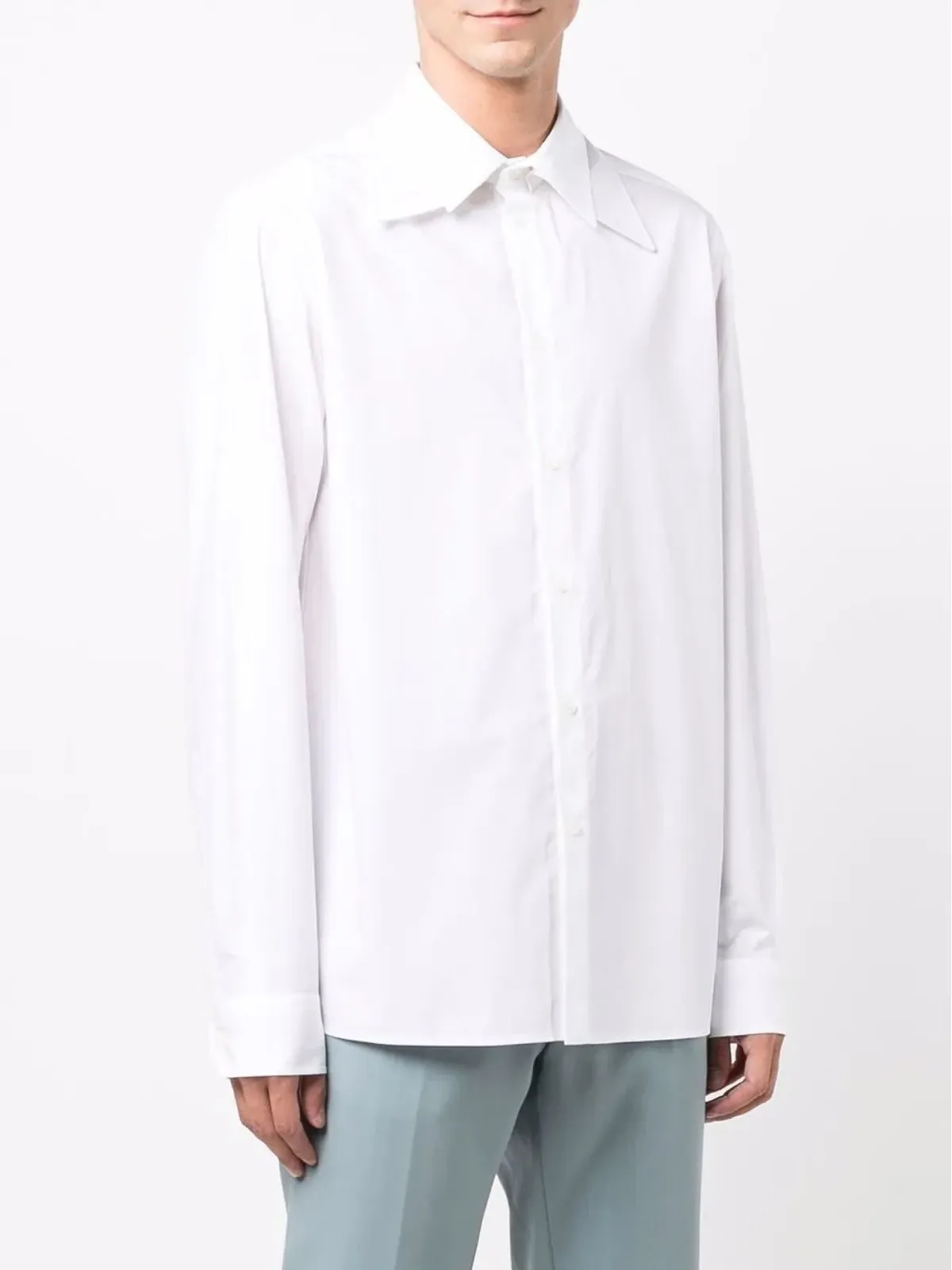 Valentino Garavani スプレッドカラー コットンポプリン シャツ - 画像3