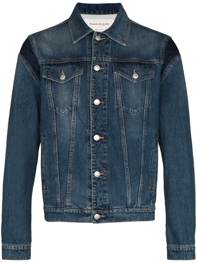 Alexander McQueen Alexander McQueen ロゴエンボスデニムジャケットの商品画像
