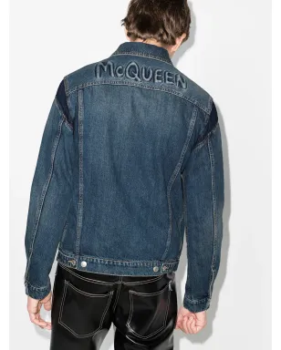 Alexander McQueen ロゴエンボスデニムジャケット - サムネイル3