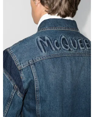 Alexander McQueen ロゴエンボスデニムジャケット - サムネイル4