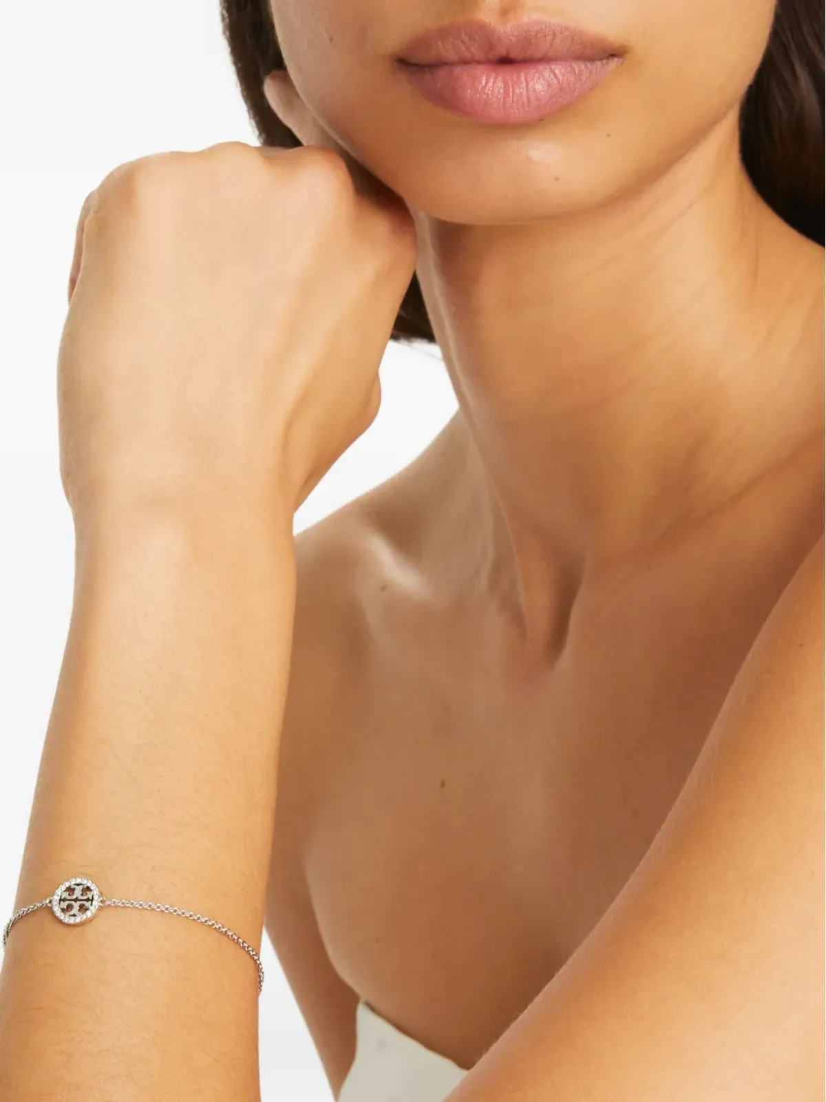 Tory Burch Icon pavé chain bracelet - Silver - 画像2
