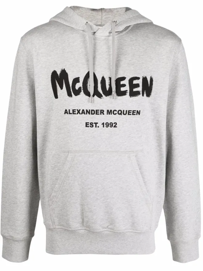 Alexander McQueen Alexander McQueen ロゴプリントフーディーの商品画像