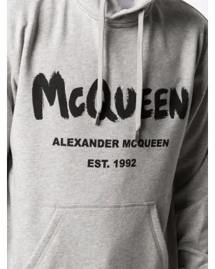 Alexander McQueen ロゴプリントフーディー - サムネイル5