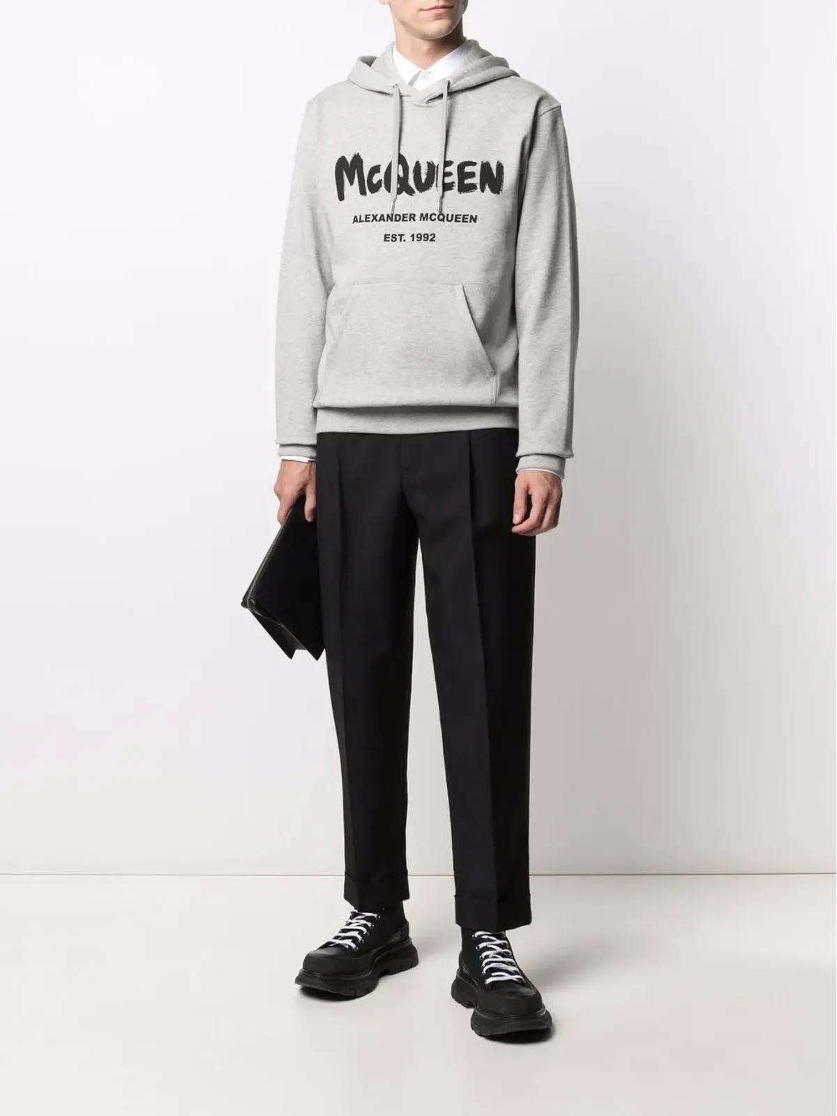 Alexander McQueen ロゴプリントフーディー - 画像2
