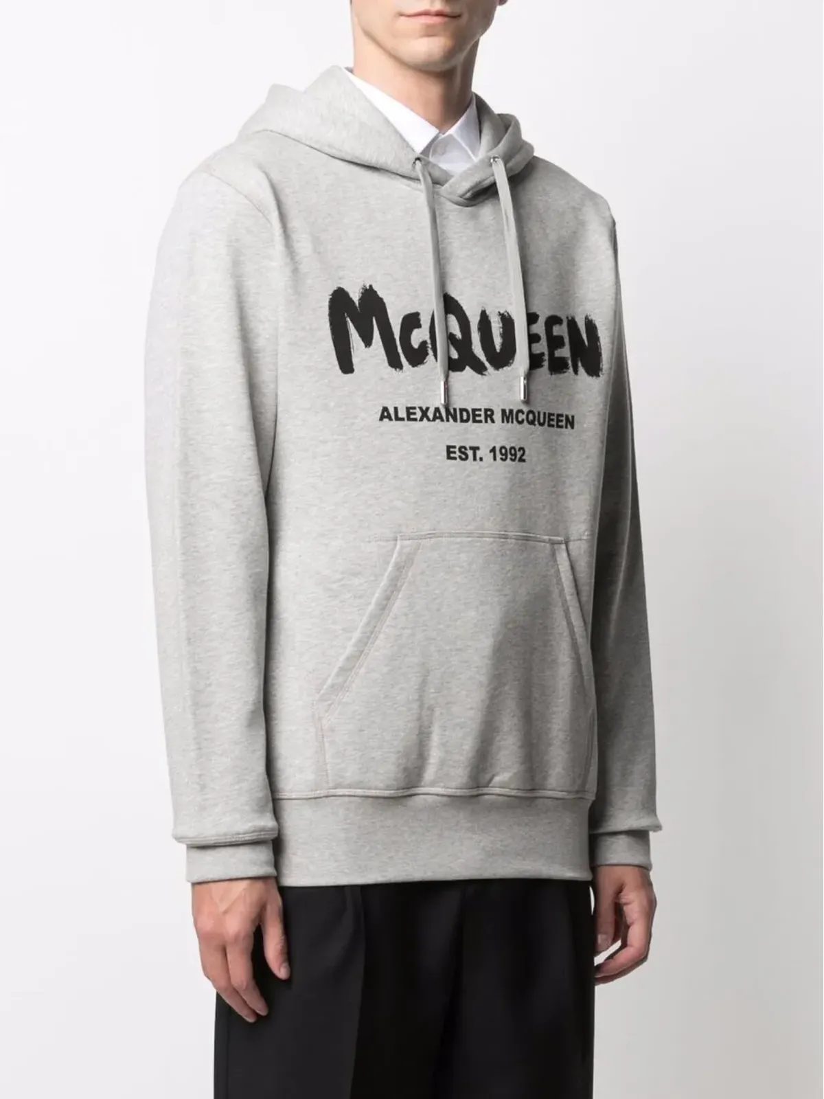 Alexander McQueen ロゴプリントフーディー - 画像3