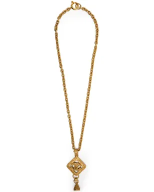 CHANEL ビンテージ 1994 CCベルチャームチェーンネックレス（ゴールド） - サムネイル3