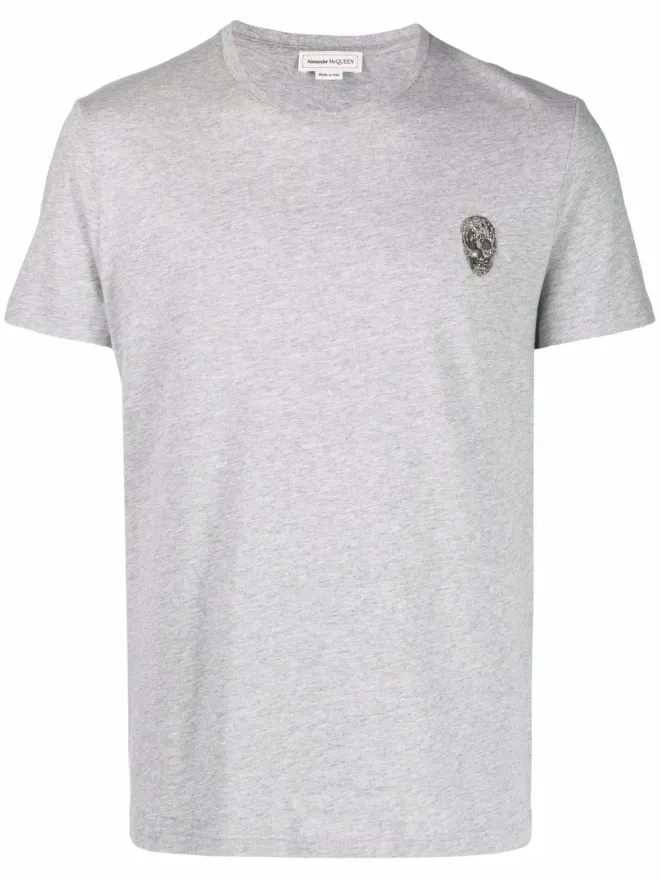 Alexander McQueen Alexander McQueen スカルパッチ コットン Tシャツの商品画像