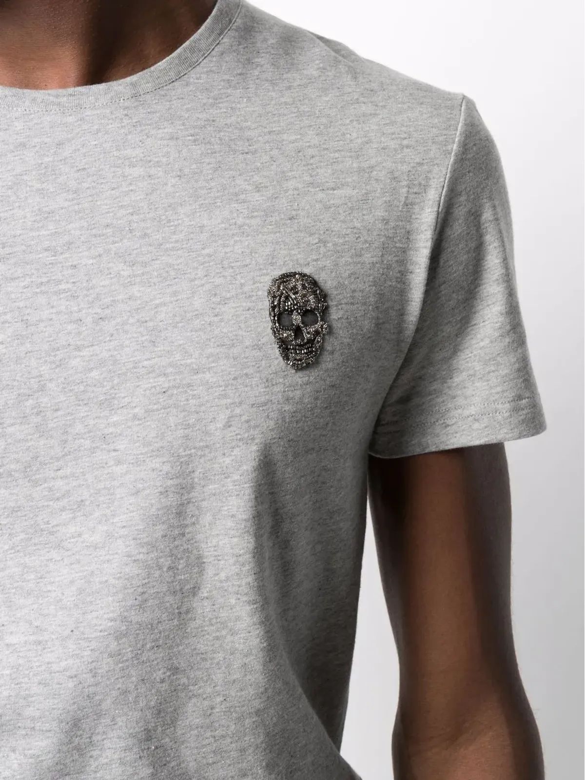 Alexander McQueen スカルパッチ コットン Tシャツ - 画像5