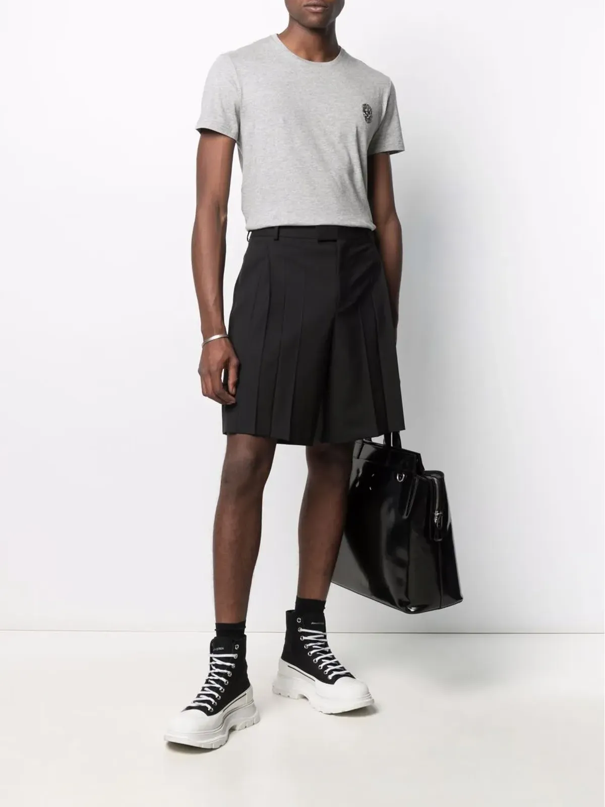 Alexander McQueen スカルパッチ コットン Tシャツ - 画像2