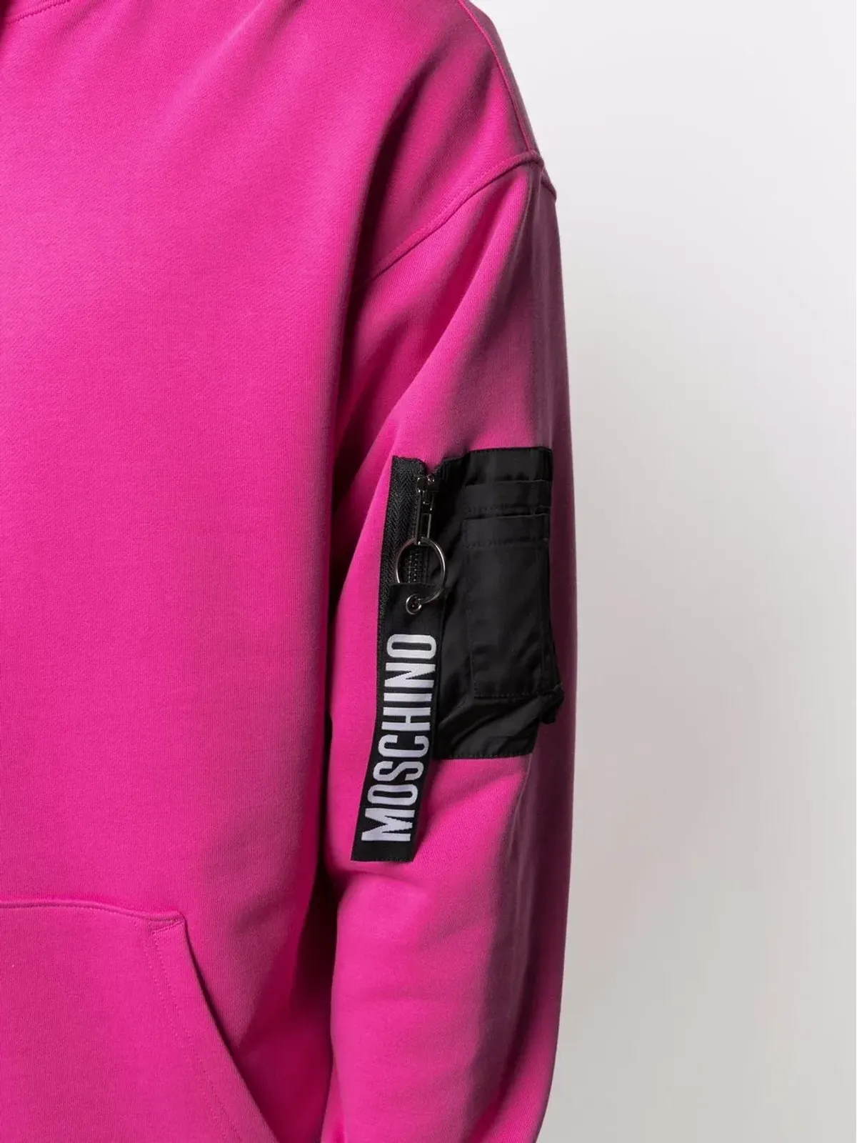 Moschino ジップポケットディテール フーディー - ピンク - 画像5