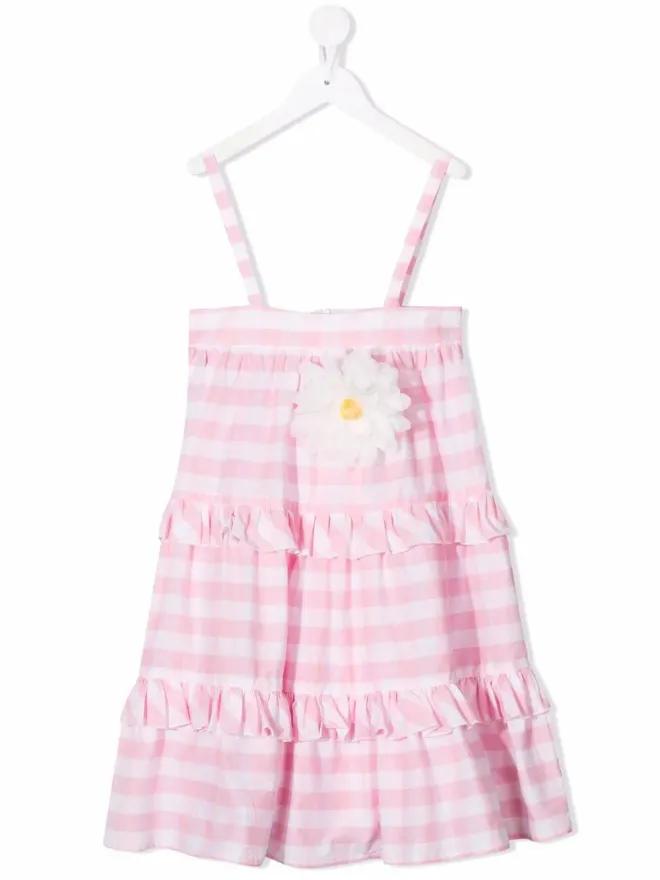 Piccola Ludo Piccola Ludo ギンガムチェックプリントドレス - Pinkの商品画像