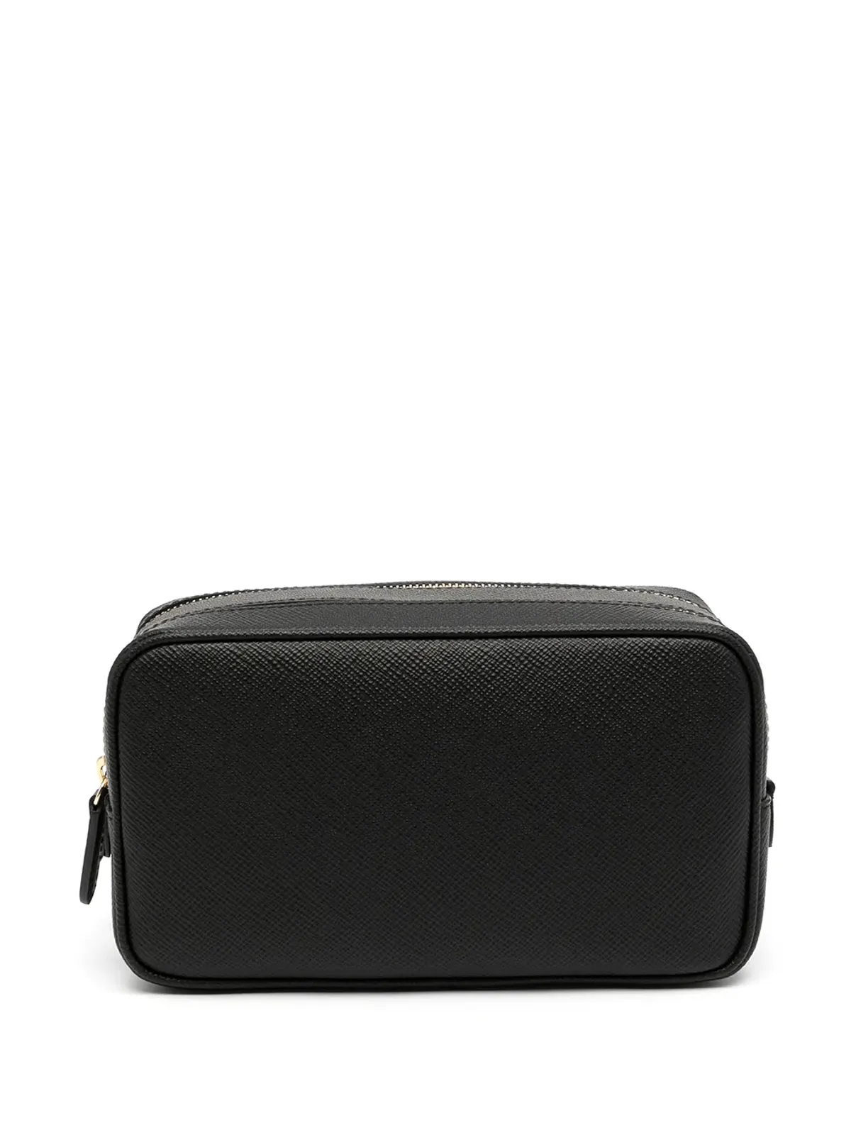 Smythson パナマ型押しレザー ジップアップ洗面用バッグ - ブラック - 画像2