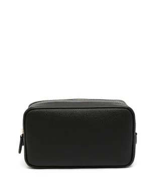 Smythson パナマ型押しレザー ジップアップ洗面用バッグ - ブラック - サムネイル2