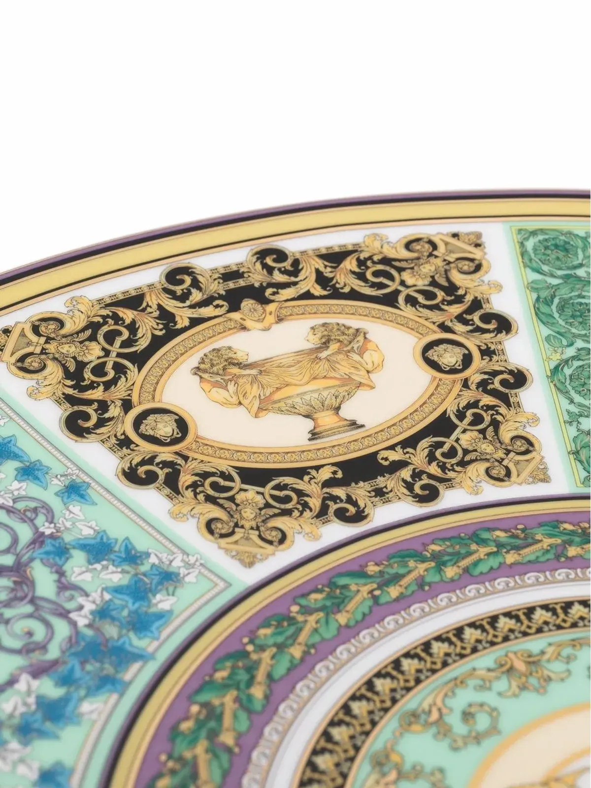 Versace バロッコ モザイク ポーセリンプレート - ゴールド - 画像4