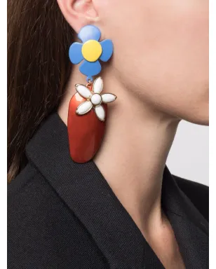 Saint Laurent 花といちごのクリップオンイヤリング - サムネイル2