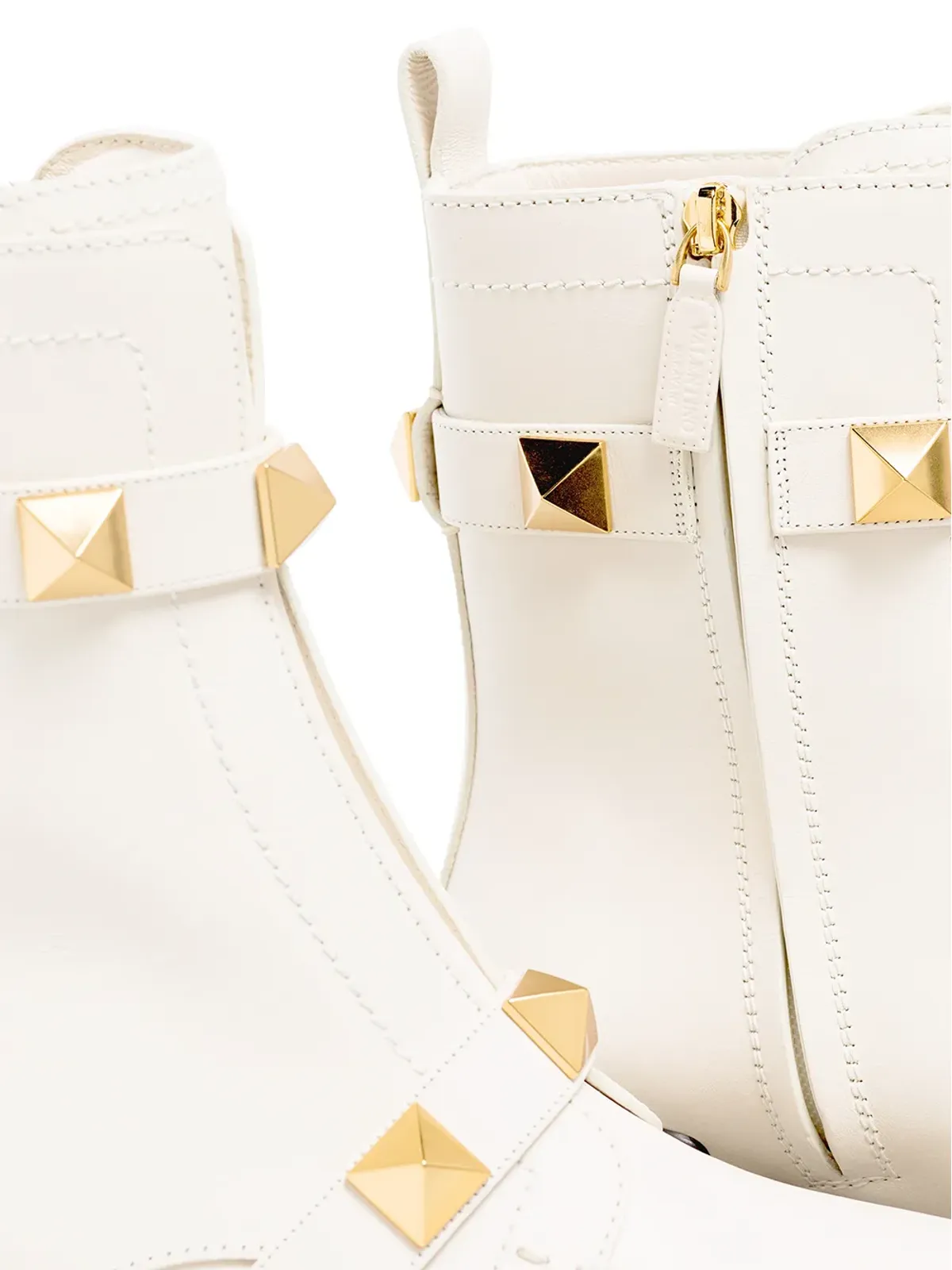 Valentino Garavani ローマンスタッド カーフスキン コンバットブーツ - 画像4