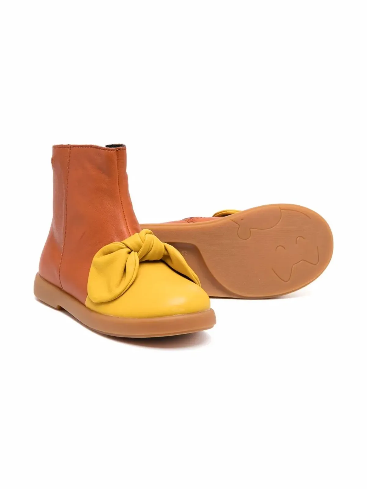 Camper Kids knot-detail boots - Orange - 画像2