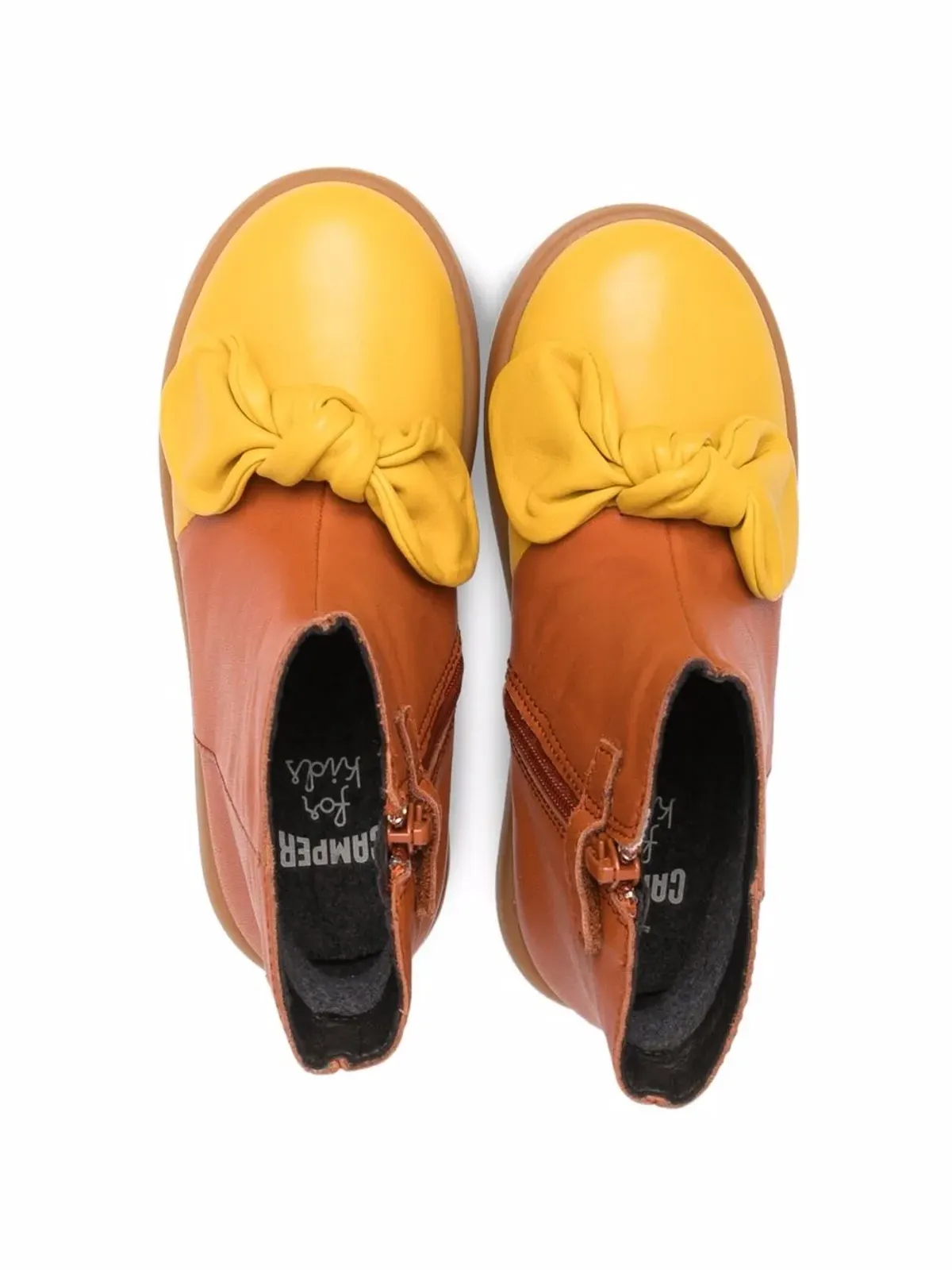 Camper Kids knot-detail boots - Orange - 画像3
