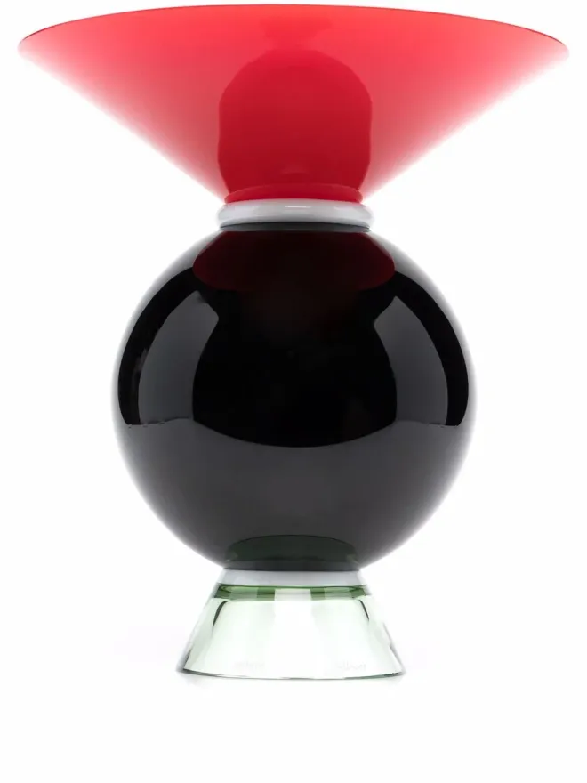 Venini Venini イエメンの二色ガラス花瓶（ブラック）の商品画像