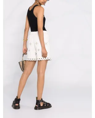 RED Valentino ブロderieラムスキンショーツ - サムネイル4