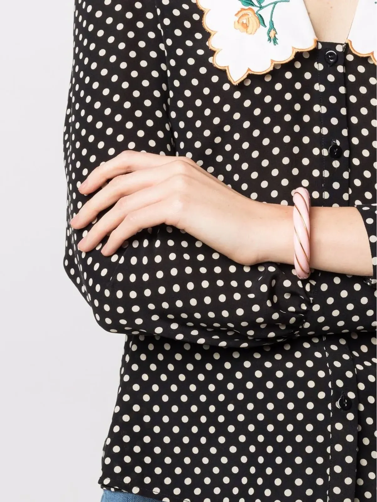 Aurelie Bidermann Diana 編み込み風バングルブレスレット - 画像2