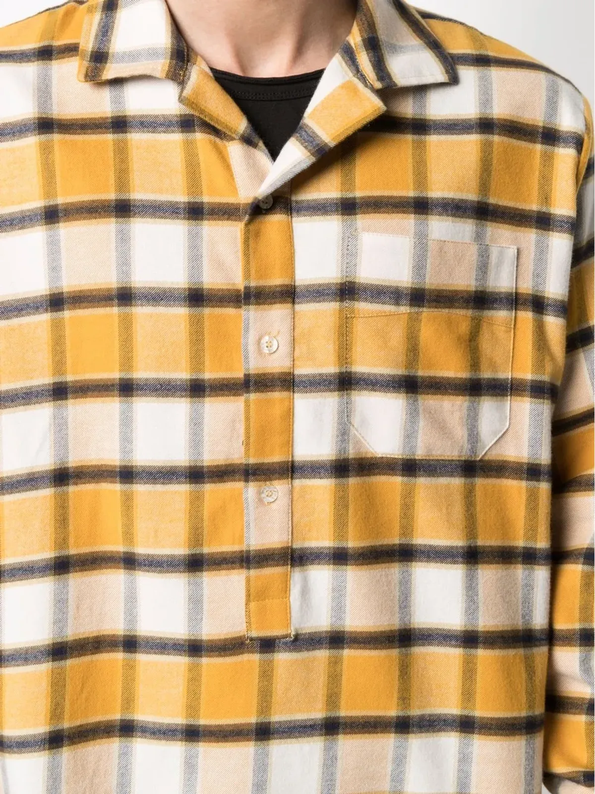 RHUDE チェック柄ボタンダウンシャツ イエロー - 画像5