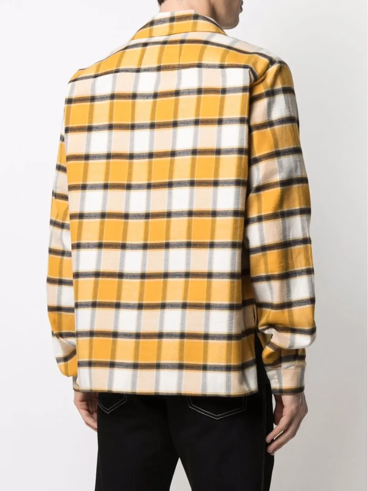 RHUDE チェック柄ボタンダウンシャツ イエロー - 画像4