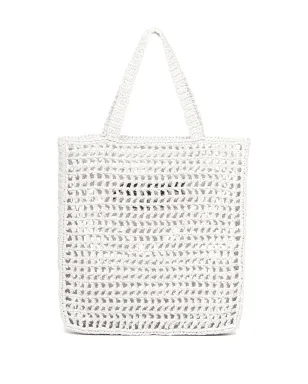Prada ロゴプリント ラフィア トートバッグ - サムネイル3
