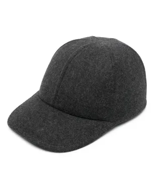 Prada triangle-logo felt baseball cap - Grey - サムネイル1